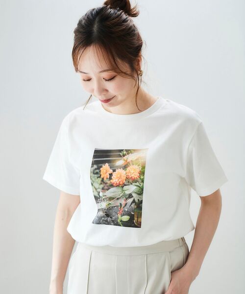 le.coeur blanc（ルクールブラン）の「カラーフォトTシャツ（Tシャツ/カットソー・レディース・A/B・38）」の6枚目の写真
