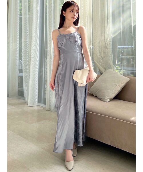 RESEXXY（リゼクシー）の「コルセットプリーツワンピース【セットアップ着用可能】（ドレス・レディース・イエロー/ブラック/ブルー・FREE）」の4枚目の写真