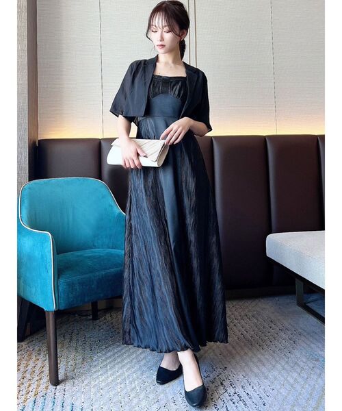 RESEXXY（リゼクシー）の「コルセットプリーツワンピース【セットアップ着用可能】（ドレス・レディース・イエロー/ブラック/ブルー・FREE）」の5枚目の写真