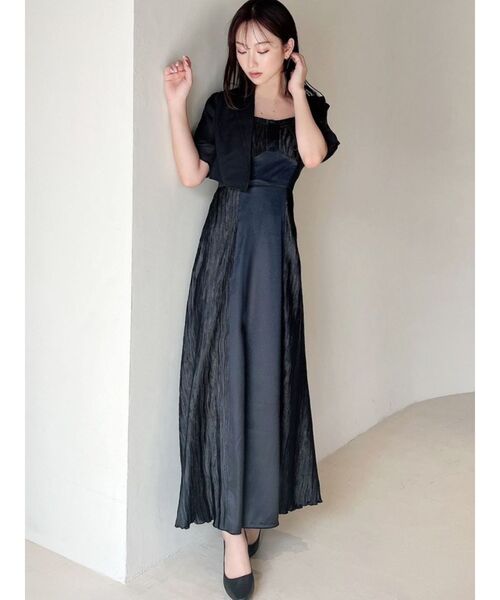 RESEXXY（リゼクシー）の「コルセットプリーツワンピース【セットアップ着用可能】（ドレス・レディース・イエロー/ブラック/ブルー・FREE）」の13枚目の写真