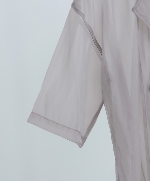 Fashion Letter（ファッションレター）の「オーガンジー 半袖ジャケット（テーラードジャケット・レディース・グリーン/グレー/ブラック・M）」の12枚目の写真