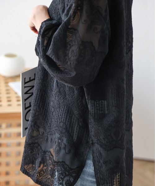 AMELY(エミリー)の「刺繍シフォンブラウス(シャツ/ブラウス・レディース・アイボリー/ブラック・フリー)」の13枚目の写真