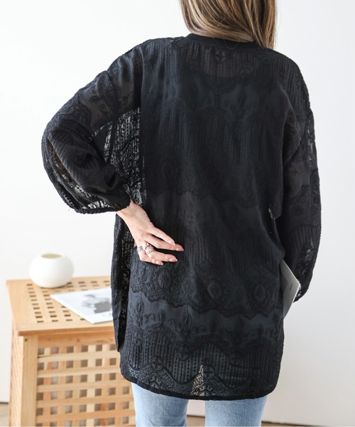 AMELY(エミリー)の「刺繍シフォンブラウス(シャツ/ブラウス・レディース・アイボリー/ブラック・フリー)」の11枚目の写真