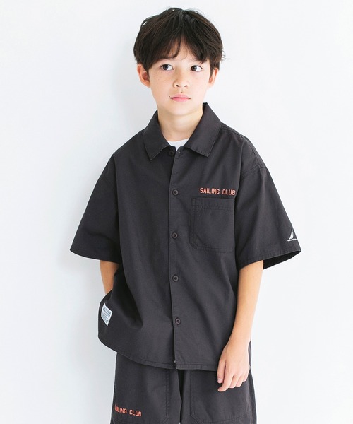 NAUTICA（ノーティカ）の「【NAUTICA/ノーティカ/セットアップ対応】ライトツイル半袖シャツ（シャツ/ブラウス・キッズ・ベージュ/チャコールグレー・XS/S/M/L/XL）」の2枚目の写真