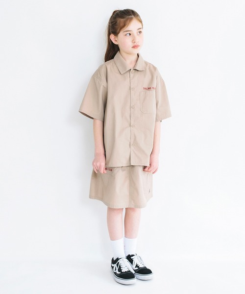 NAUTICA（ノーティカ）の「【NAUTICA/ノーティカ/セットアップ対応】ライトツイル半袖シャツ（シャツ/ブラウス・キッズ・ベージュ/チャコールグレー・XS/S/M/L/XL）」の4枚目の写真