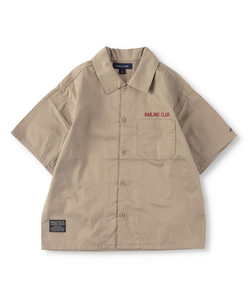 NAUTICA（ノーティカ）の「【NAUTICA/ノーティカ/セットアップ対応】ライトツイル半袖シャツ（シャツ/ブラウス・キッズ・ベージュ/チャコールグレー・XS/S/M/L/XL）」の6枚目の写真