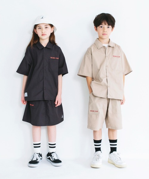NAUTICA（ノーティカ）の「【NAUTICA/ノーティカ/セットアップ対応】ライトツイル半袖シャツ（シャツ/ブラウス・キッズ・ベージュ/チャコールグレー・XS/S/M/L/XL）」の8枚目の写真