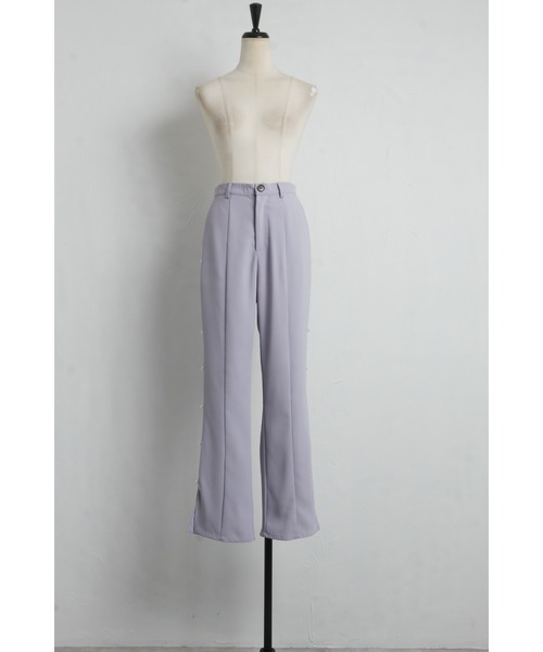 &. NOSTALGIA（アンドドットノスタルジア）の「サイドパールスリットパンツ（その他パンツ・レディース・ブラック/サックスブルー・FREE）」の10枚目の写真