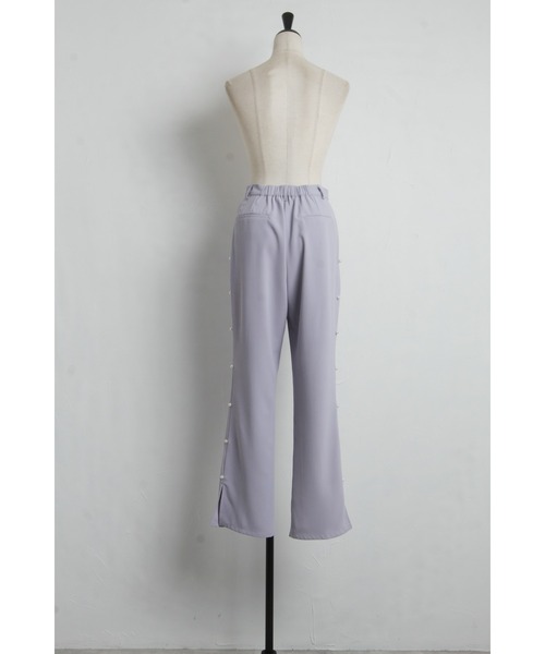 &. NOSTALGIA（アンドドットノスタルジア）の「サイドパールスリットパンツ（その他パンツ・レディース・ブラック/サックスブルー・FREE）」の19枚目の写真