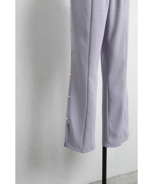 &. NOSTALGIA（アンドドットノスタルジア）の「サイドパールスリットパンツ（その他パンツ・レディース・ブラック/サックスブルー・FREE）」の8枚目の写真