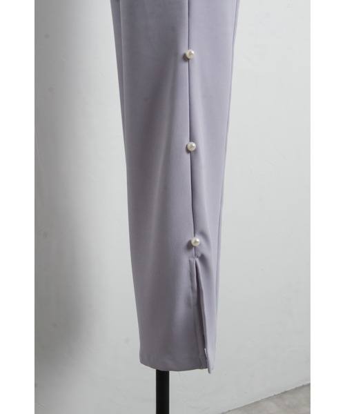 &. NOSTALGIA（アンドドットノスタルジア）の「サイドパールスリットパンツ（その他パンツ・レディース・ブラック/サックスブルー・FREE）」の11枚目の写真