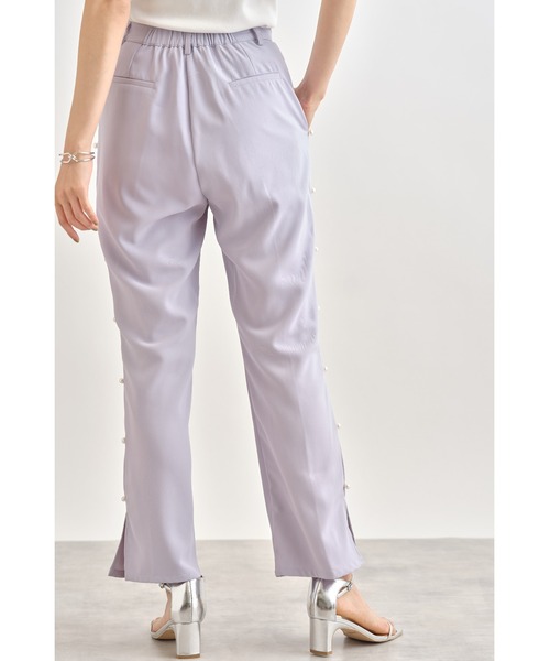 &. NOSTALGIA（アンドドットノスタルジア）の「サイドパールスリットパンツ（その他パンツ・レディース・ブラック/サックスブルー・FREE）」の7枚目の写真