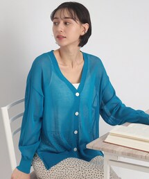 DRESKIP | 【接触冷感】シアーでさらりと冷房対策！Vネックニットカーディガン(カーディガン/ボレロ)