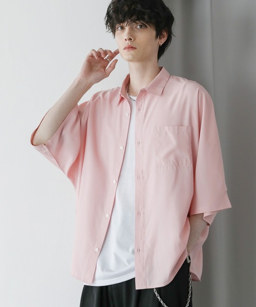 ASTRONOMY(アストロノミー)の「シアードルマンシャツ(シャツ/ブラウス・メンズ・ネイビー/ブラック/ピンク/ホワイト/ブルーグレー/チャコール/ミント・L/XL/M/S)」の7枚目の写真