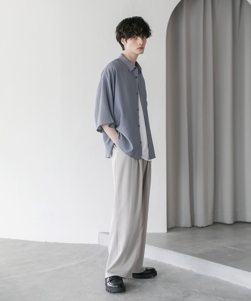 ASTRONOMY(アストロノミー)の「シアードルマンシャツ(シャツ/ブラウス・メンズ・ネイビー/ブラック/ピンク/ホワイト/ブルーグレー/チャコール/ミント・L/XL/M/S)」の11枚目の写真