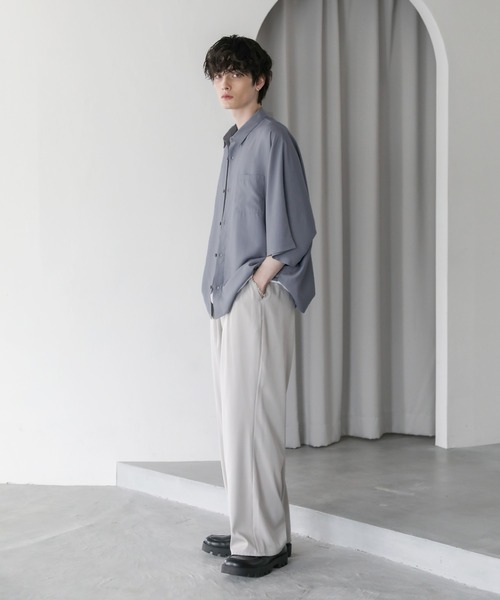 ASTRONOMY(アストロノミー)の「シアードルマンシャツ(シャツ/ブラウス・メンズ・ネイビー/ブラック/ピンク/ホワイト/ブルーグレー/チャコール/ミント・L/XL/M/S)」の12枚目の写真