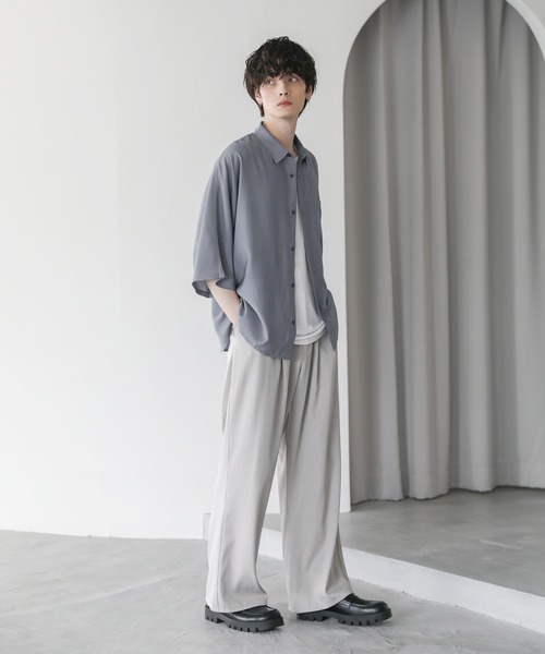 ASTRONOMY(アストロノミー)の「シアードルマンシャツ(シャツ/ブラウス・メンズ・ネイビー/ブラック/ピンク/ホワイト/ブルーグレー/チャコール/ミント・L/XL/M/S)」の13枚目の写真