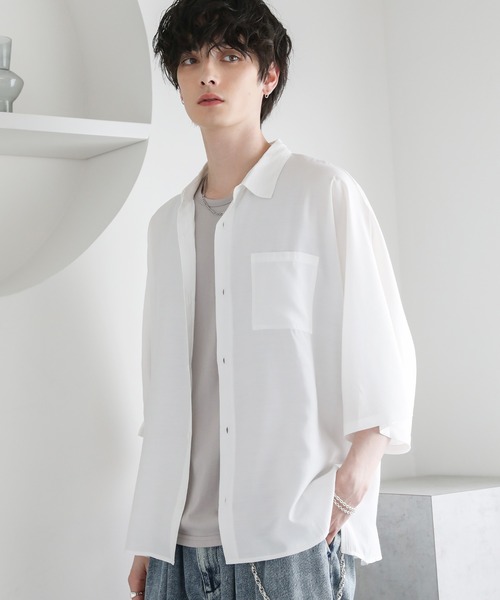 ASTRONOMY(アストロノミー)の「シアードルマンシャツ(シャツ/ブラウス・メンズ・ネイビー/ブラック/ピンク/ホワイト/ブルーグレー/チャコール/ミント・L/XL/M/S)」の21枚目の写真