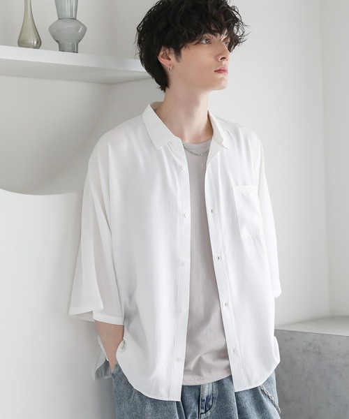 ASTRONOMY(アストロノミー)の「シアードルマンシャツ(シャツ/ブラウス・メンズ・ネイビー/ブラック/ピンク/ホワイト/ブルーグレー/チャコール/ミント・L/XL/M/S)」の22枚目の写真