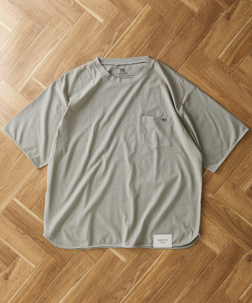 JOURNAL STANDARD relume(ジャーナルスタンダード レリューム)の「AMERICAN レイヤードラウンドTシャツ BY USA COTTON(Tシャツ/カットソー・メンズ・ホワイト/ライトグレー/カーキ/サックスブルー/ブラック系その他/バーガンディー・MEDIUM/LARGE)」の4枚目の写真