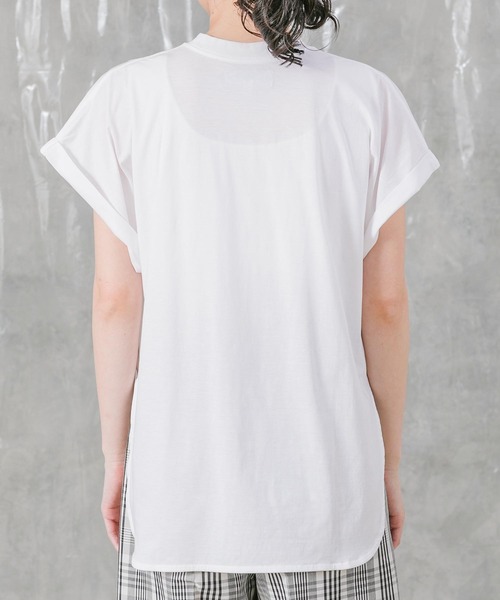 audrey and john wad(オードリーアンドジョンワッド)の「ハイゲージ天竺フレンチTシャツ(Tシャツ/カットソー・レディース・トップグレー/ホワイト・FREE)」の18枚目の写真