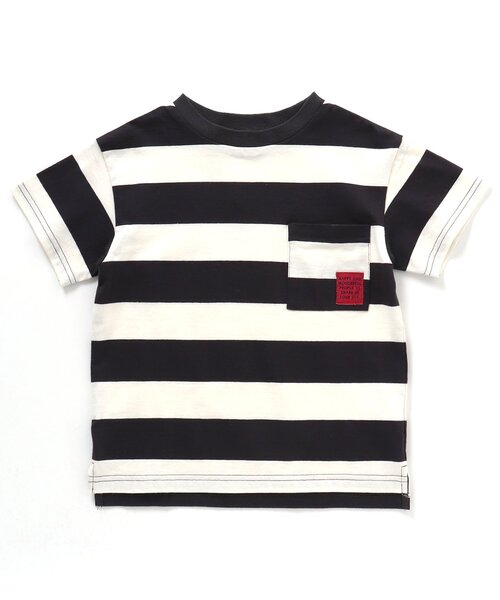 BREEZE（ブリーズ）の「カラフルボーダーTシャツ（Tシャツ/カットソー・キッズ・パープル/サックスブルー/ピンク/チャコール・90/100/110/120/80/130/140）」の16枚目の写真