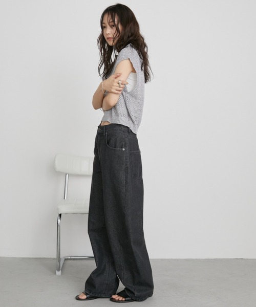 Aunt Marie's(アントマリーズ)の「【ロングセラー!】カーブデニム / S,M,Lサイズ展開有(デニムパンツ・レディース・ライトブルー/ブラック/ネイビー/ホワイト・SMALL/MEDIUM/LARGE)」の19枚目の写真