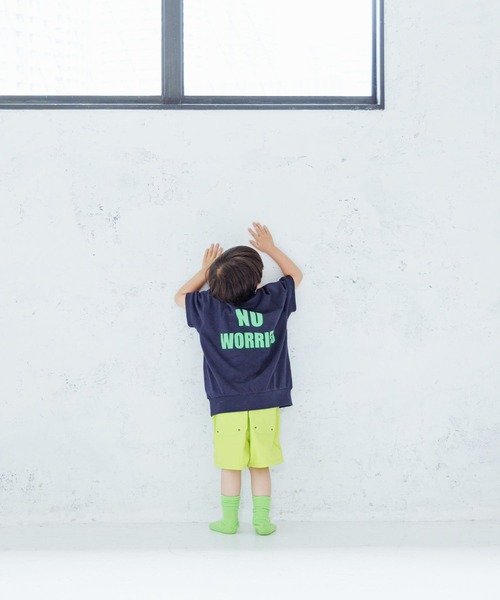 LOWRYS FARM（ローリーズファーム）の「ＵＳＡフロッキープリントＳＳ　960785（Tシャツ/カットソー・キッズ・ホワイト/ネイビー/グレー/イエロー・110cm/120cm/130cm/140cm/150cm）」の9枚目の写真