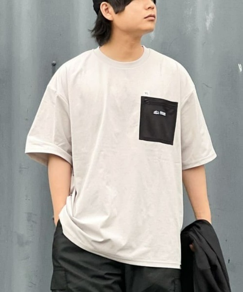 CAMP7(キャンプセブン)の「CAMP7(キャンプ7)【水陸両用】半袖ポケット半袖Tシャツ(Tシャツ/カットソー・メンズ・グレー/サックスブルー/オレンジ/ホワイト/ブラック/ベージュ・S/L/M/XL)」の4枚目の写真
