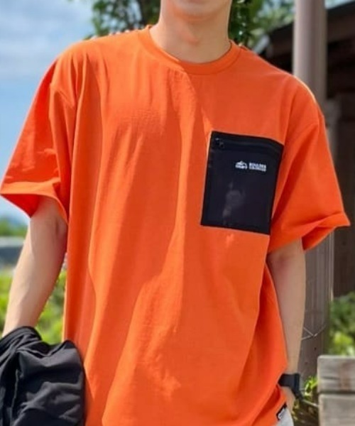 CAMP7(キャンプセブン)の「CAMP7(キャンプ7)【水陸両用】半袖ポケット半袖Tシャツ(Tシャツ/カットソー・メンズ・グレー/サックスブルー/オレンジ/ホワイト/ブラック/ベージュ・S/L/M/XL)」の1枚目の写真