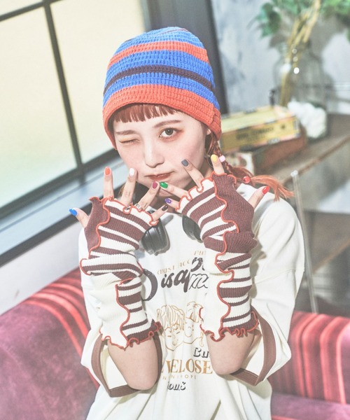 PBLIM（ページボーイリム）の「PBLIM/まんまる子コラボバケハ（ハット・レディース・ブルー系その他/レッド系その他・FREE）」の3枚目の写真