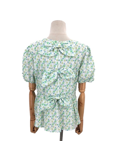 Amulet(アミュレット)の「バックリボンブラウス(シャツ/ブラウス・レディース・グリーン/ホワイト・L/M/XL)」の5枚目の写真