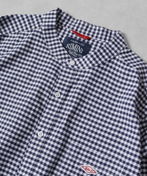 BALL(ボール)の「BALL オックスバンドカラーシャツ 長袖(シャツ/ブラウス・メンズ・ネイビー/ネイビー×ホワイト/ホワイト/ブラック×ホワイト・M/LL/L)」の10枚目の写真