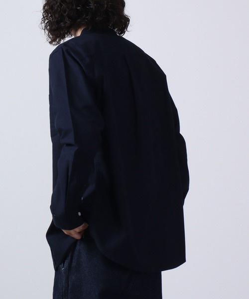 BALL(ボール)の「BALL オックスバンドカラーシャツ 長袖(シャツ/ブラウス・メンズ・ネイビー/ネイビー×ホワイト/ホワイト/ブラック×ホワイト・M/LL/L)」の20枚目の写真
