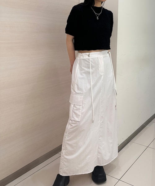 solleim(ソルレム)の「ナローカーゴスカート(スカート・レディース・ブラック/オフホワイト・M)」の17枚目の写真