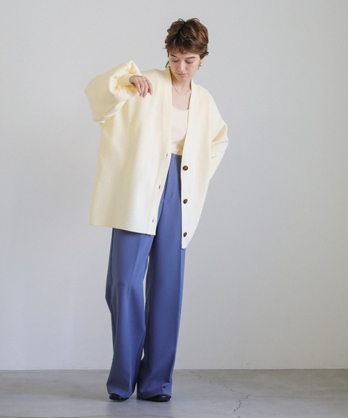 select MOCA（セレクトモカ）の「スポンディッシュボリュームスリーブカーディガン（カーディガン/ボレロ・レディース・グレー/グリーン/アイボリー/ブラック・FREE）」の7枚目の写真