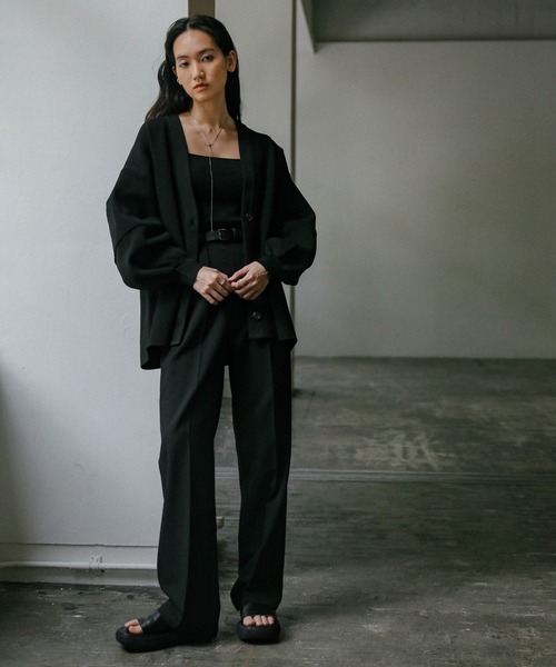 select MOCA（セレクトモカ）の「スポンディッシュボリュームスリーブカーディガン（カーディガン/ボレロ・レディース・グレー/グリーン/アイボリー/ブラック・FREE）」の5枚目の写真