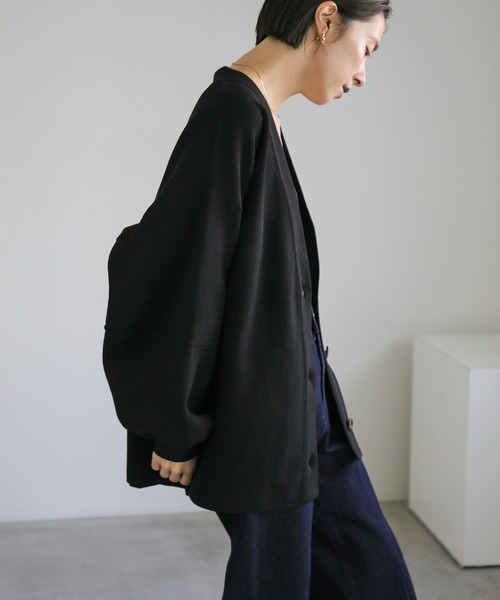 select MOCA（セレクトモカ）の「スポンディッシュボリュームスリーブカーディガン（カーディガン/ボレロ・レディース・グレー/グリーン/アイボリー/ブラック・FREE）」の20枚目の写真