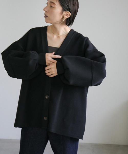 select MOCA（セレクトモカ）の「スポンディッシュボリュームスリーブカーディガン（カーディガン/ボレロ・レディース・グレー/グリーン/アイボリー/ブラック・FREE）」の15枚目の写真