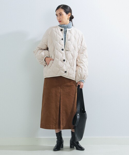 GYMPHLEX / パフスリーブ キルティング ダウン ジャケット