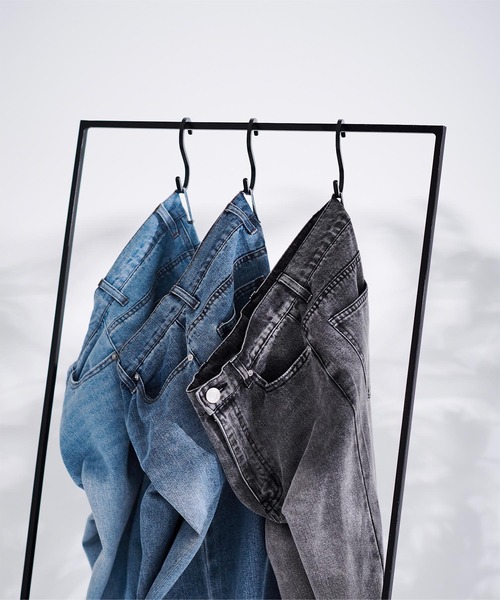 UR'S（ユアーズ）の「ﾊｲｳｴｽﾄﾃﾞﾆﾑﾊﾟﾝﾂ（デニムパンツ・レディース・ブルー/ライトブルー/ブラック・S/M）」の2枚目の写真