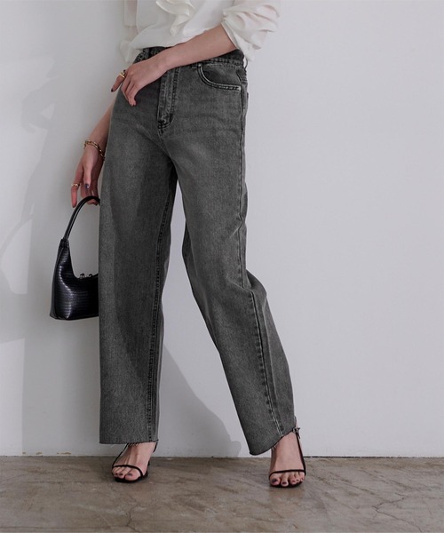 UR'S（ユアーズ）の「ﾊｲｳｴｽﾄﾃﾞﾆﾑﾊﾟﾝﾂ（デニムパンツ・レディース・ブルー/ライトブルー/ブラック・S/M）」の7枚目の写真