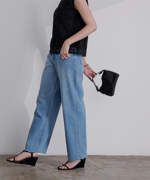 UR'S（ユアーズ）の「ﾊｲｳｴｽﾄﾃﾞﾆﾑﾊﾟﾝﾂ（デニムパンツ・レディース・ブルー/ライトブルー/ブラック・S/M）」の10枚目の写真