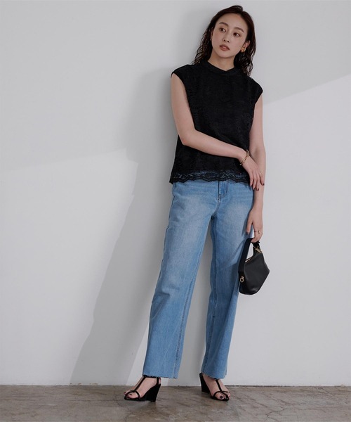 UR'S（ユアーズ）の「ﾊｲｳｴｽﾄﾃﾞﾆﾑﾊﾟﾝﾂ（デニムパンツ・レディース・ブルー/ライトブルー/ブラック・S/M）」の11枚目の写真