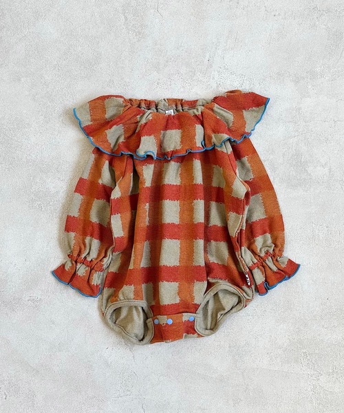 HOGAN RANCH WEAR(ホーガンランチウエア)の「パイルビックカラーボディシャツ(70~80cm)(肌着・キッズ・クリーム/オレンジ/ネイビー・70/80)」の3枚目の写真