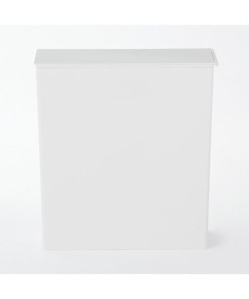 無印良品(ムジルシリョウヒン)の「ポリプロピレンごみ箱・角型・袋止め付/大(約11L) 約幅15.5×奥行30×高31cm(ダストボックス・メンズ・ライトグレー・大)」の3枚目の写真