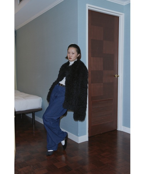 FEKETE（フェケテ）の「NO COLLAR ECO FUR COAT / ノーカラー