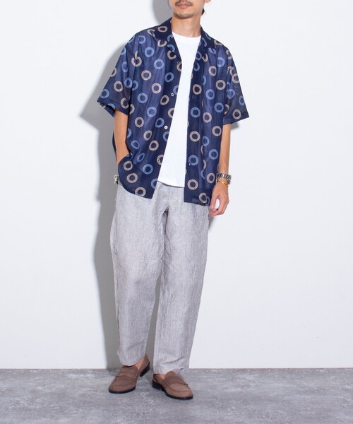 GLOSTER（グロスター）の「【GLOSTER/グロスター】先染めリネンワッシャーパンツ イージーパンツ（その他パンツ・メンズ・ホワイト系その他/ブルー系その他/ブルー系その他2・S/M/L）」の12枚目の写真