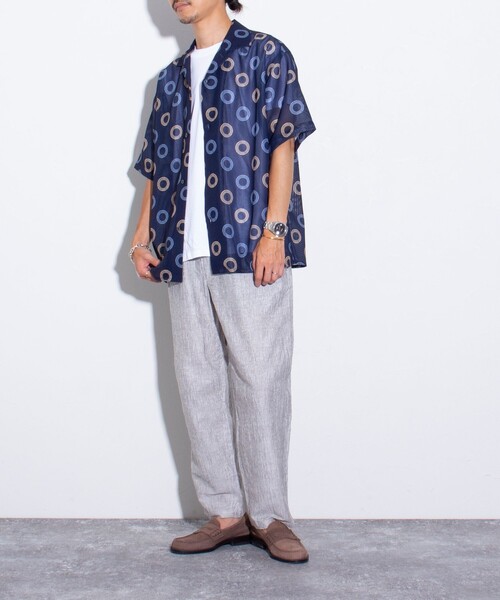 GLOSTER（グロスター）の「【GLOSTER/グロスター】先染めリネンワッシャーパンツ イージーパンツ（その他パンツ・メンズ・ホワイト系その他/ブルー系その他/ブルー系その他2・S/M/L）」の19枚目の写真