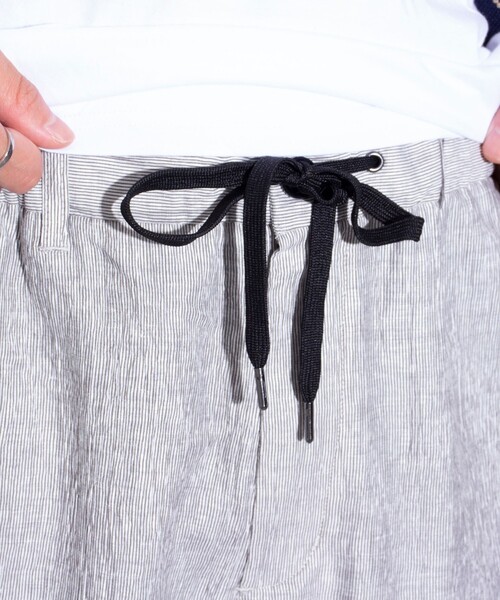 GLOSTER（グロスター）の「【GLOSTER/グロスター】先染めリネンワッシャーパンツ イージーパンツ（その他パンツ・メンズ・ホワイト系その他/ブルー系その他/ブルー系その他2・S/M/L）」の6枚目の写真